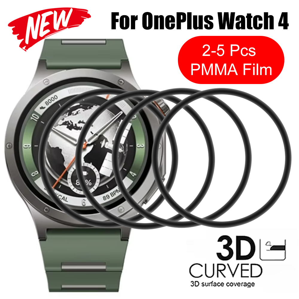 Curved Edge Screen - 2-5 個ソフトカーブエッジガードフィルム OnePlus Watch 4 用スクリーンプロテクターアンチスクラッチ